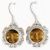 Ornate Sterling Silver Tiger Eye Goddess Earrings (14mm)